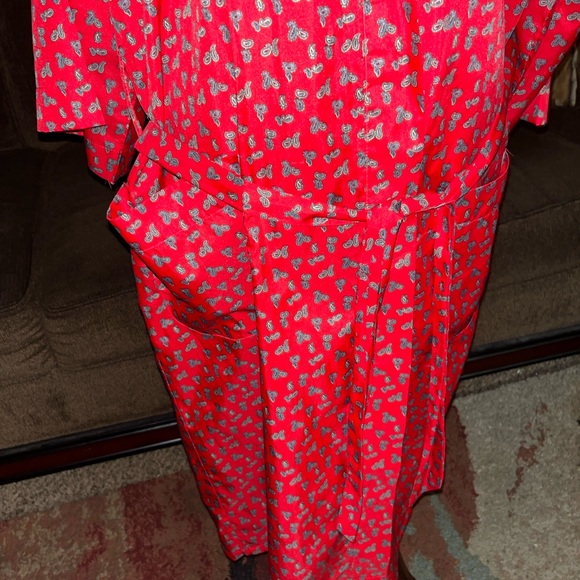 Pierre Cardin • Red • Size Small/ Medium • Women • Paisley Design • Robe - Picture 4 of 14